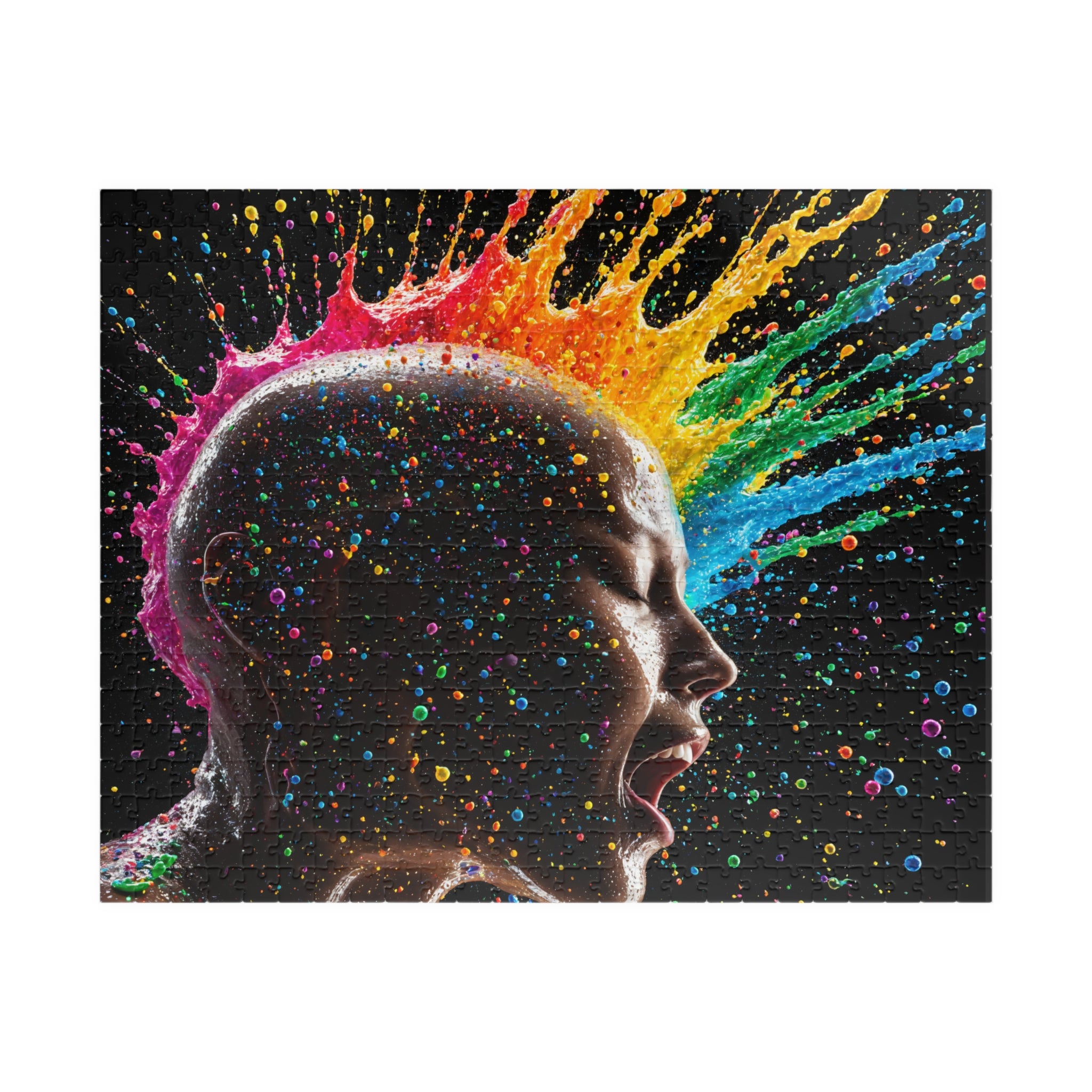 Puzzle psychédélique esprit arc-en-ciel — Puzzle artistique explosion de couleurs (110-1014 pièces)