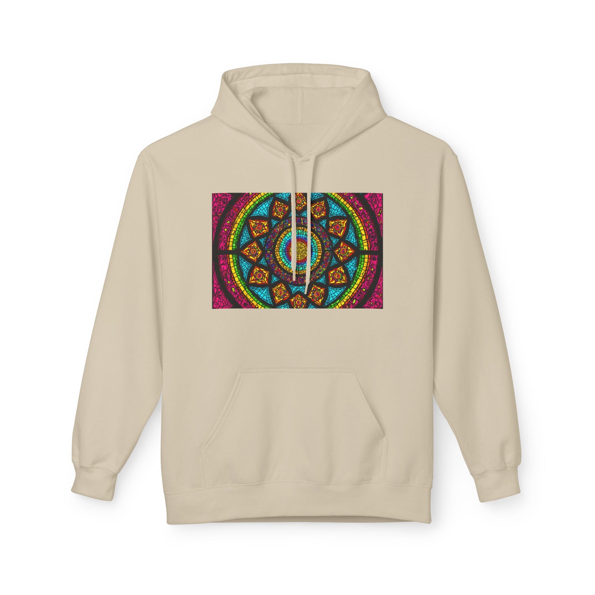 Sweat à capuche Mosaïque Mandala — Sweat-shirt d'Art Spirituel Géométrique Coloré