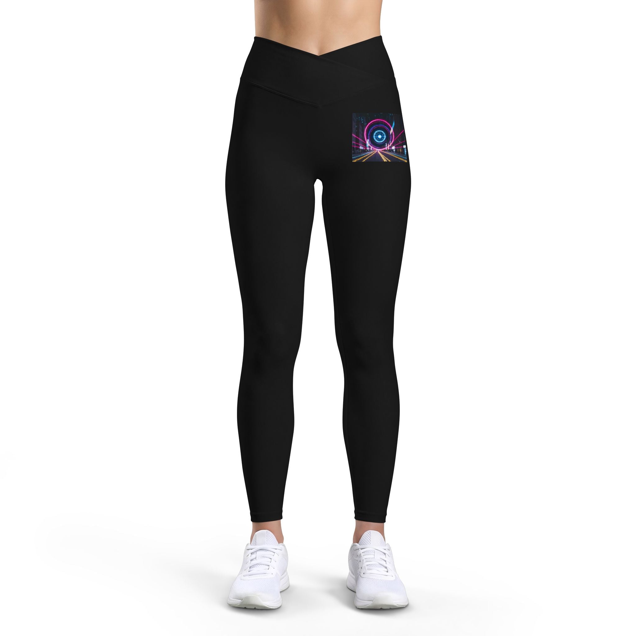 Cosmic Neon Pocket Leggings — Women’s Luxe Activewear