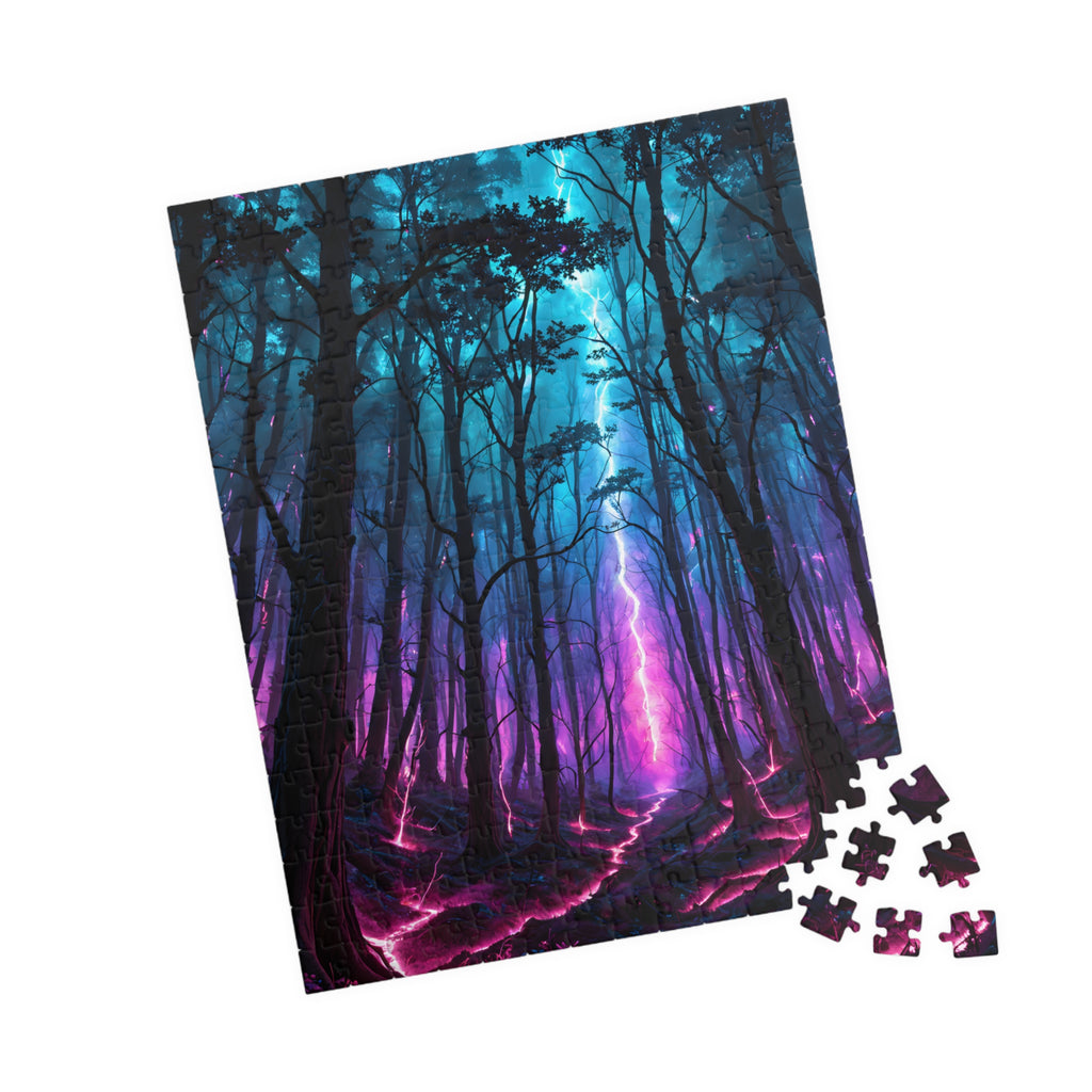 Mystic Neon Forest Puzzle — 520/1014-Piece Nightscape Jigsaw