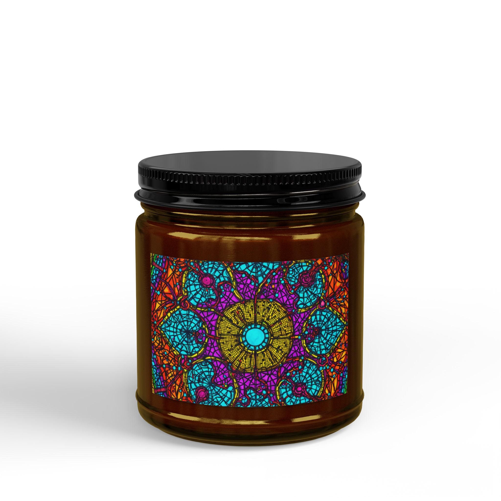 Soy Candle - Vibrant Kaleidoscope Scented Jar (4oz & 9oz)