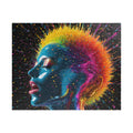 Vibrant Neon Portrait Puzzle — Color Burst Head 110–1014 Piece Art Puzzle