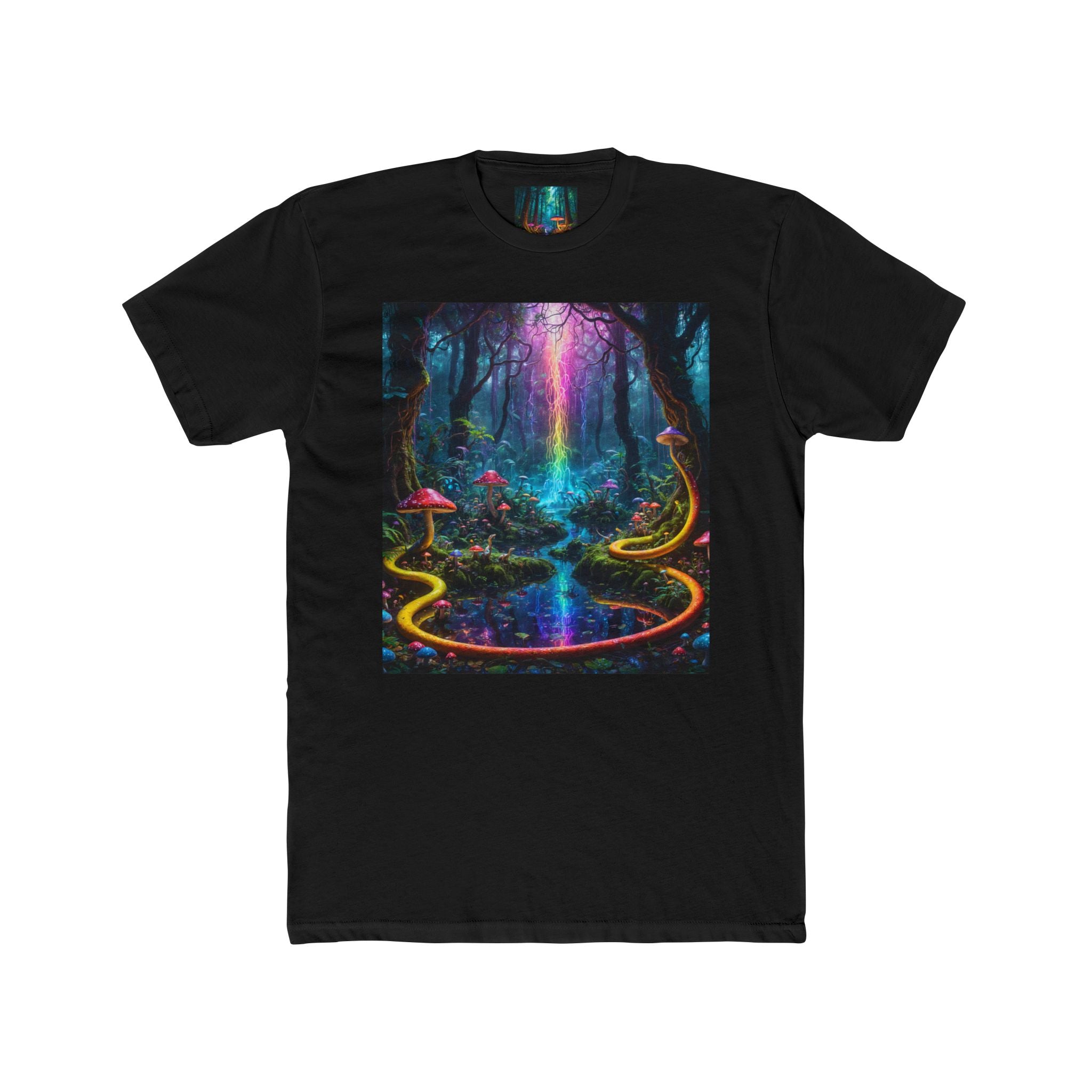 T-shirt Forêt Psychédélique — T-shirt Magie Champignon Néon