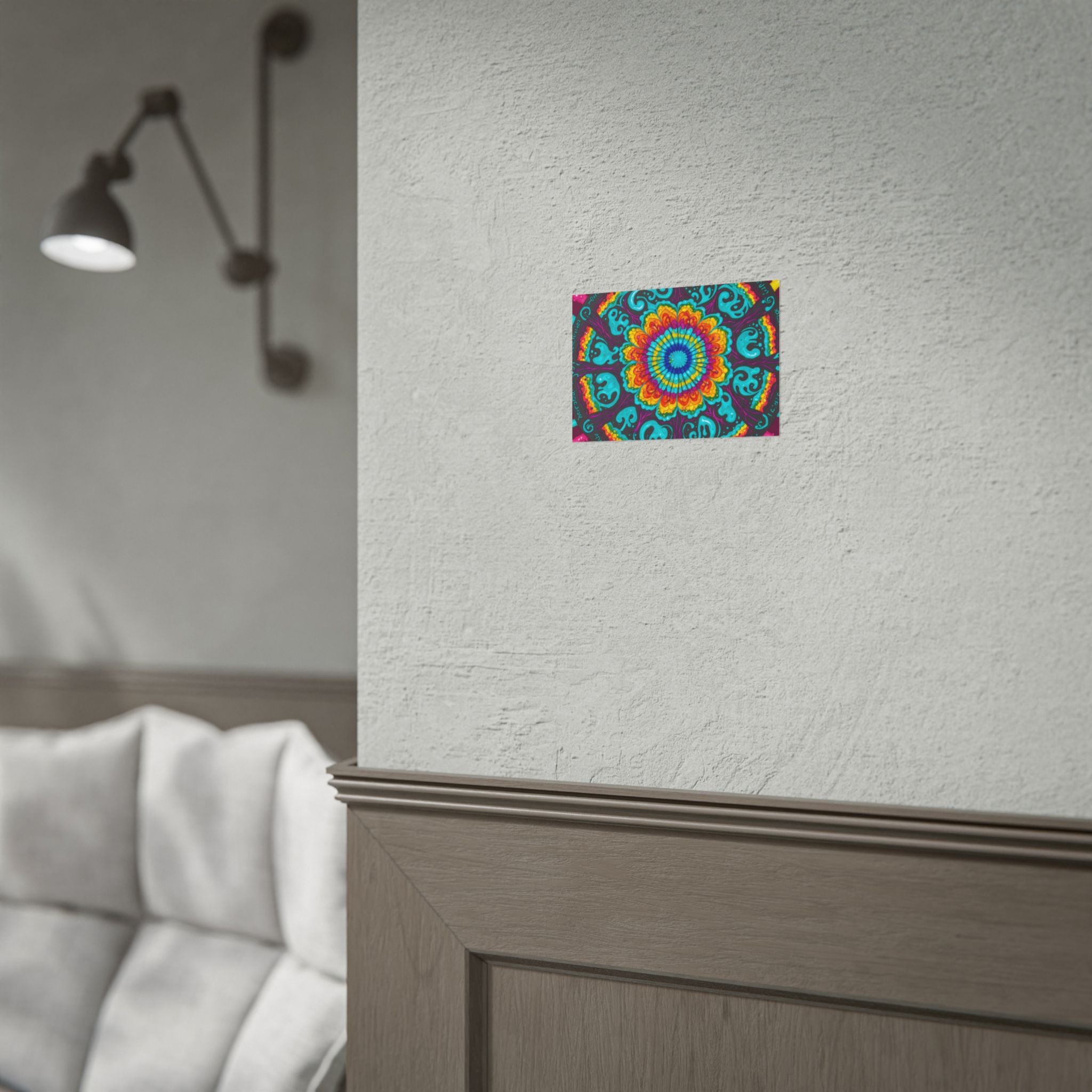 Rolled Poster — Vibrant Psychedelic Mandala Wall Art