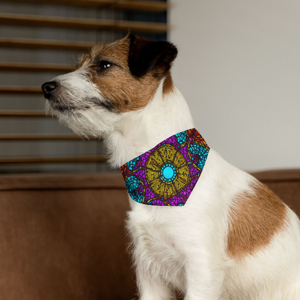 Pet Bandana — Colorful Mandala Stained Glass Collar Bandana for Dogs & Cats