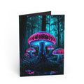 Mystic Neon Mushroom Greeting Card — Psychedelic Forest Art Card for Birthdays, Thank You, or Just Because