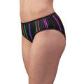 Neon Stripe Women's Briefs — Colorful Glow Lingerie