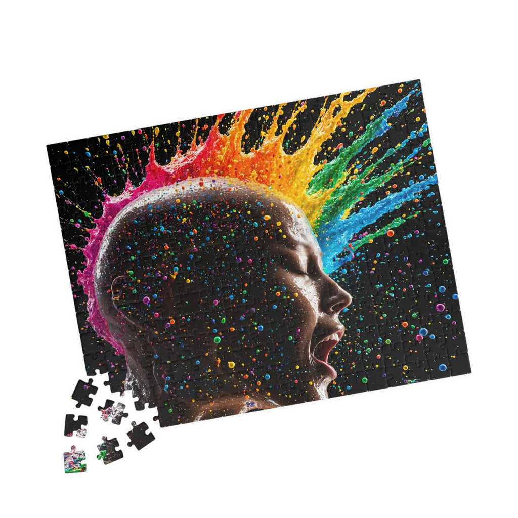 Psychedelic Rainbow Mind Jigsaw Puzzle — Color Explosion Art Puzzle (110–1014 pcs)