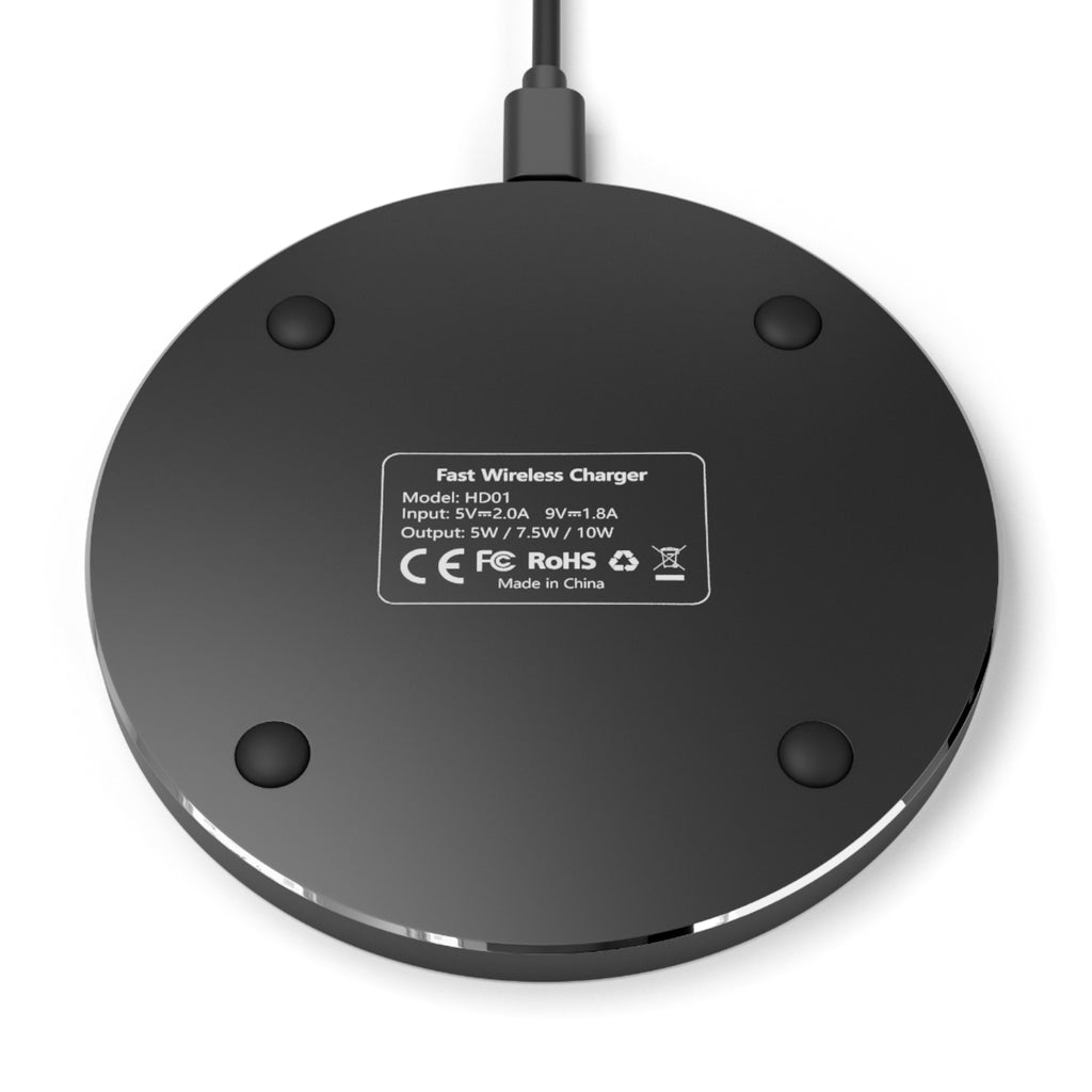 Neon Mushroom Trippy Wireless Charger — Glowing Fantasy Qi Charging Pad