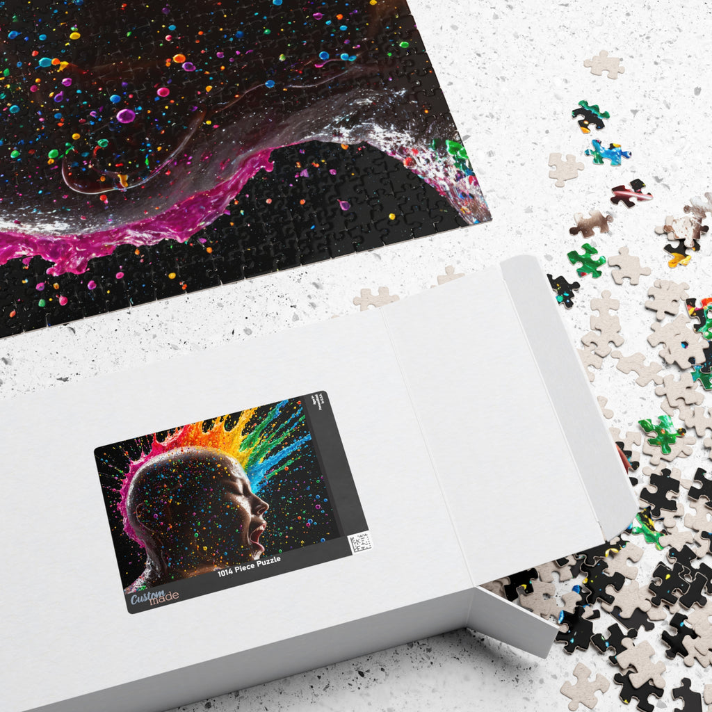 Psychedelic Rainbow Mind Jigsaw Puzzle — Color Explosion Art Puzzle (110–1014 pcs)