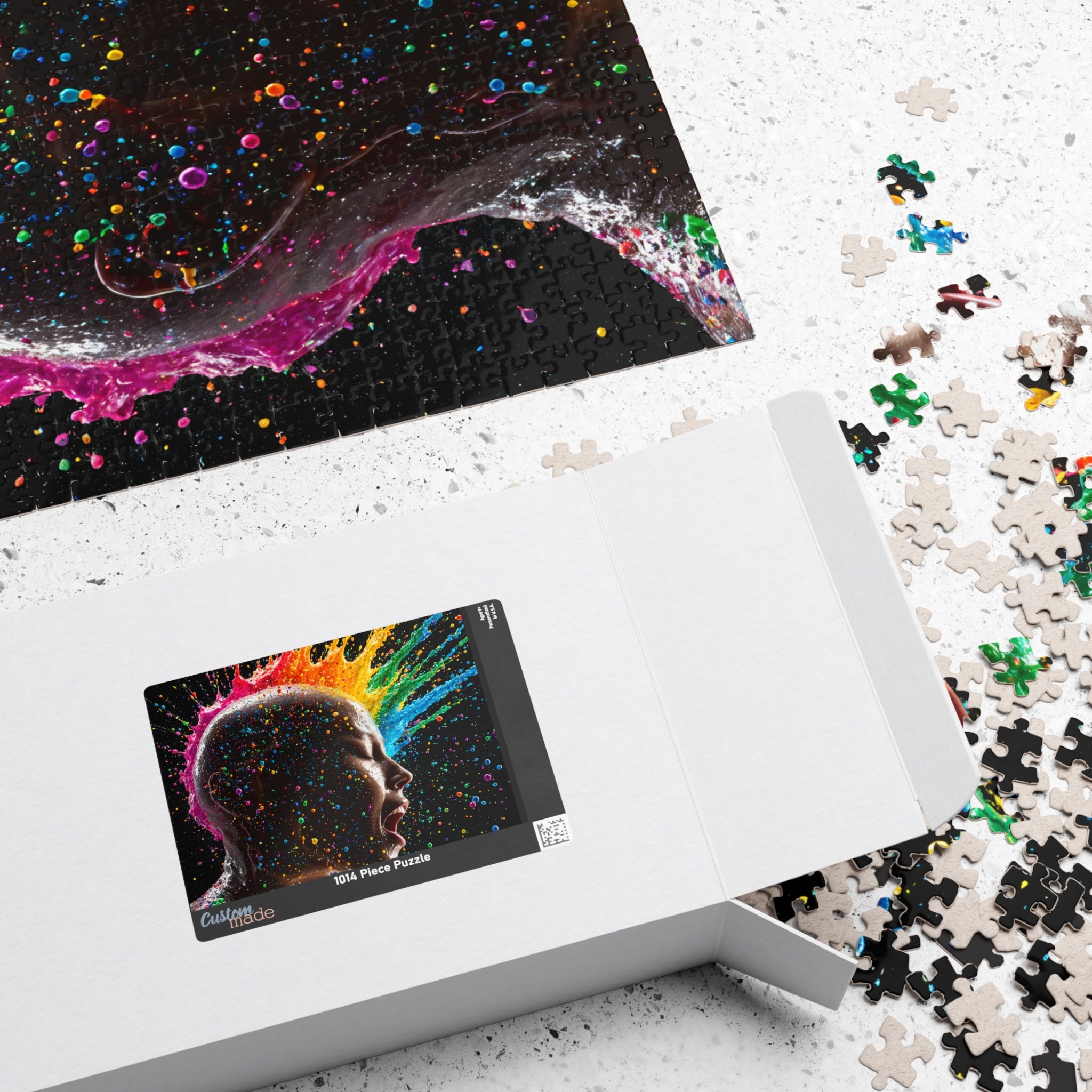 Psychedelic Rainbow Mind Jigsaw Puzzle — Color Explosion Art Puzzle (110–1014 pcs)