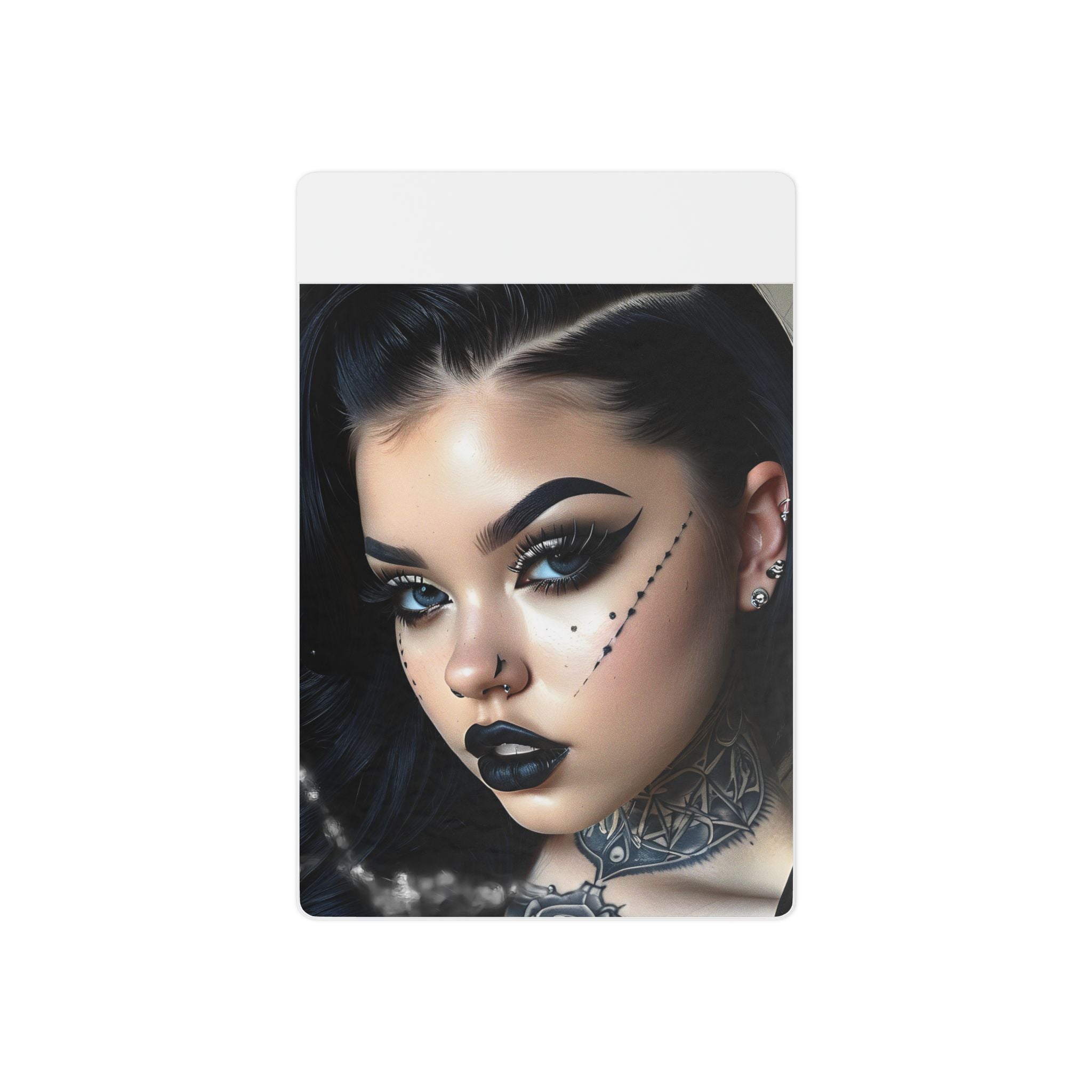 Tatouages temporaires visage gothique glamour – accent de points de larmes noirs pour maquillage des joues et des yeux