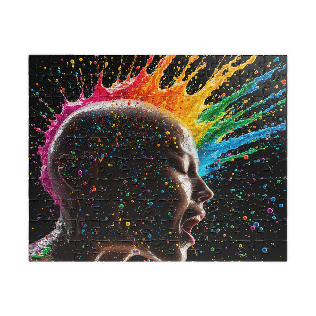 Psychedelic Rainbow Mind Jigsaw Puzzle — Color Explosion Art Puzzle (110–1014 pcs)