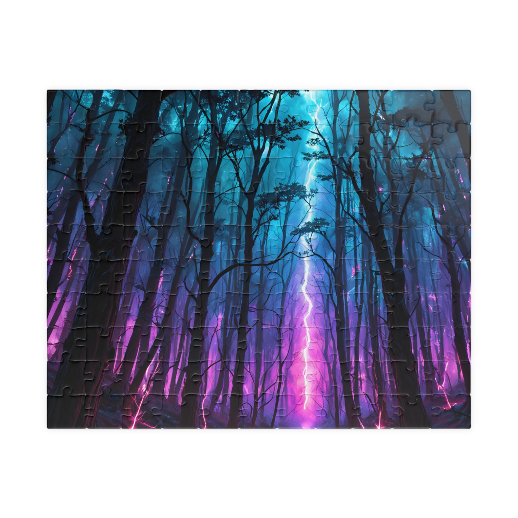 Mystic Neon Forest Puzzle — 520/1014-Piece Nightscape Jigsaw