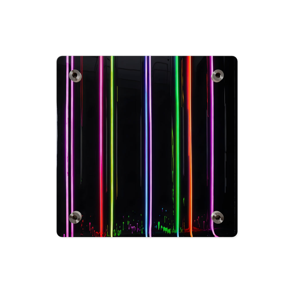 Neon Stripe Acrylic Wall Panel – Colorful Modern LED Light Art