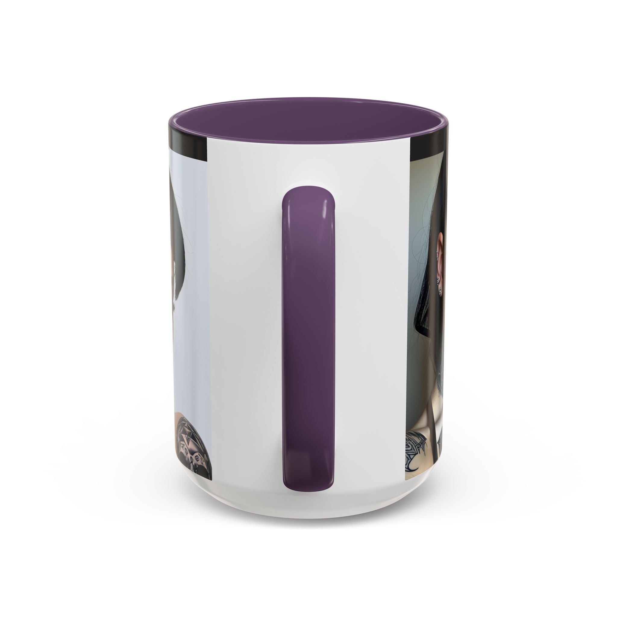 Goth Tattoo Girl Accent Coffee Mug – 11/15oz Black-Lined Ceramic