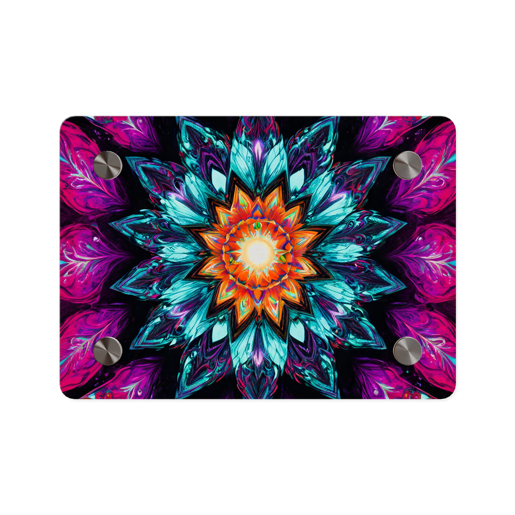 Vibrant Mandala Acrylic Wall Art Panel — Colorful Boho Home Décor