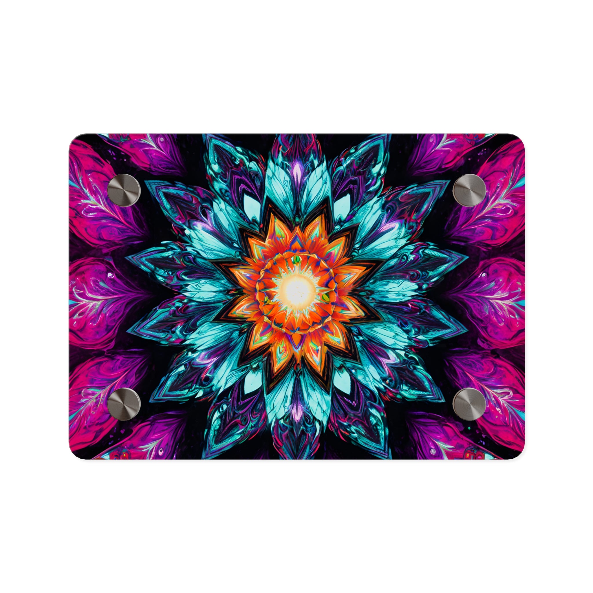 Vibrant Mandala Acrylic Wall Art Panel — Colorful Boho Home Décor