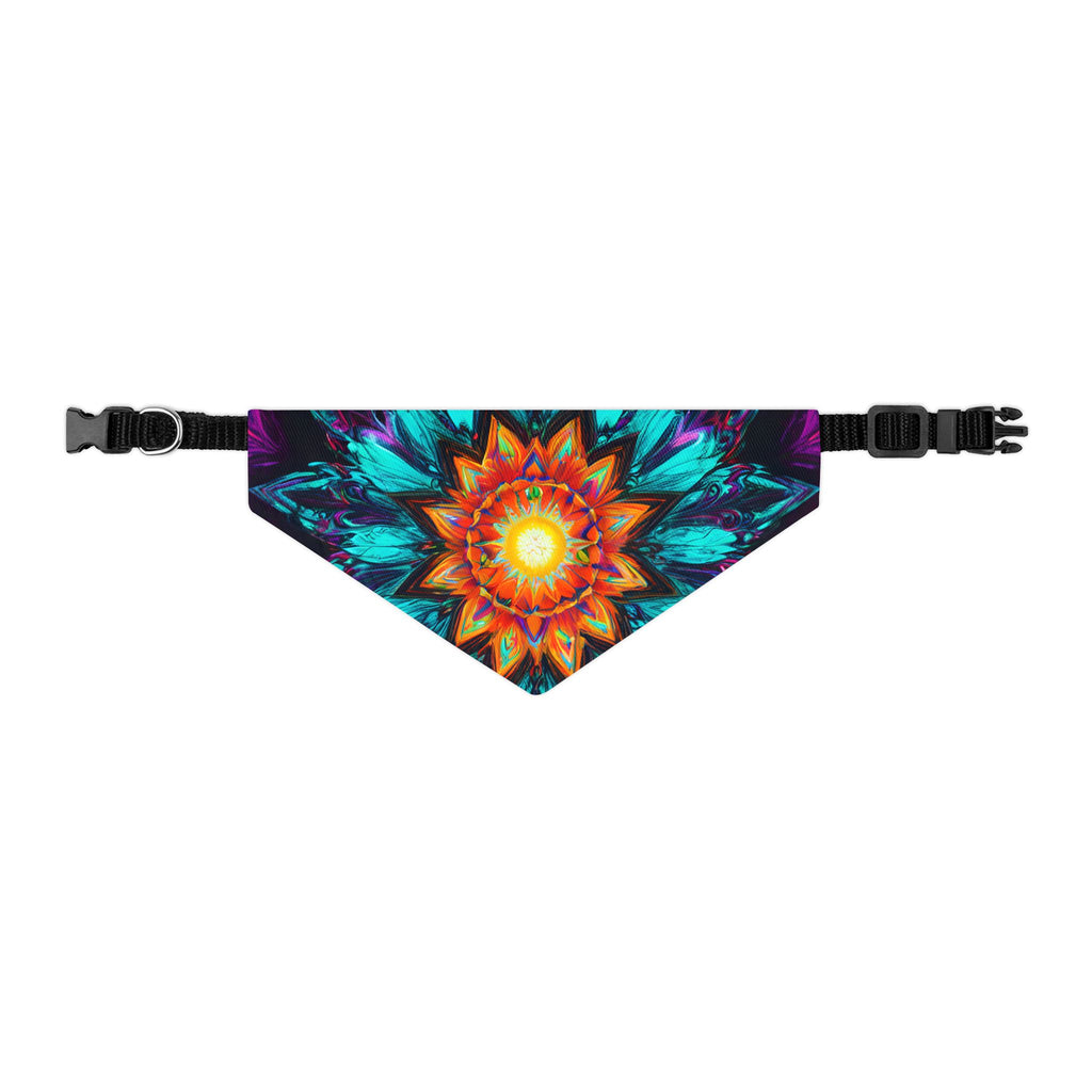 Kaleidoscope Mandala Pet Bandana Collar — Vibrant Boho Dog & Cat Accessory