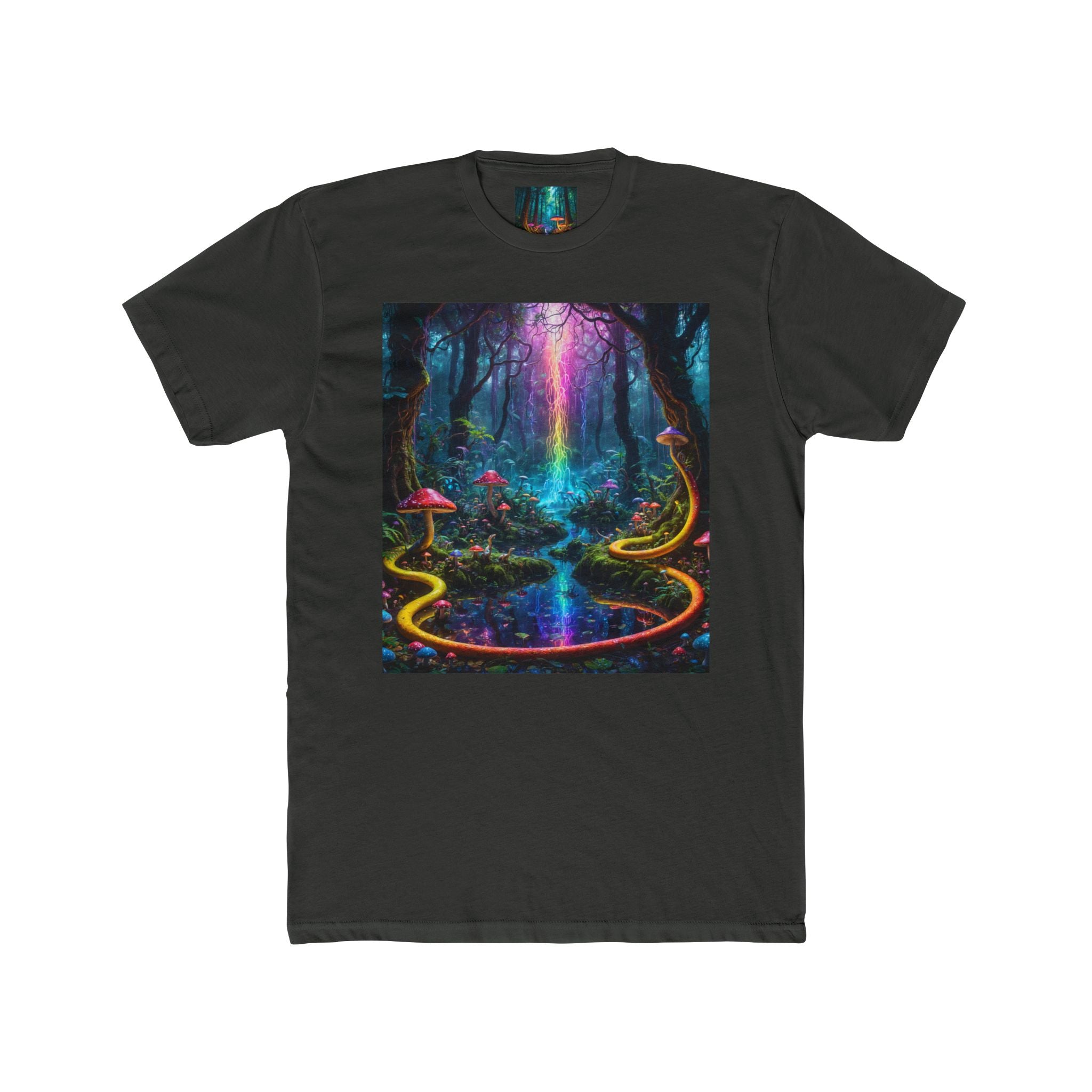 T-shirt Forêt Psychédélique — T-shirt Magie Champignon Néon