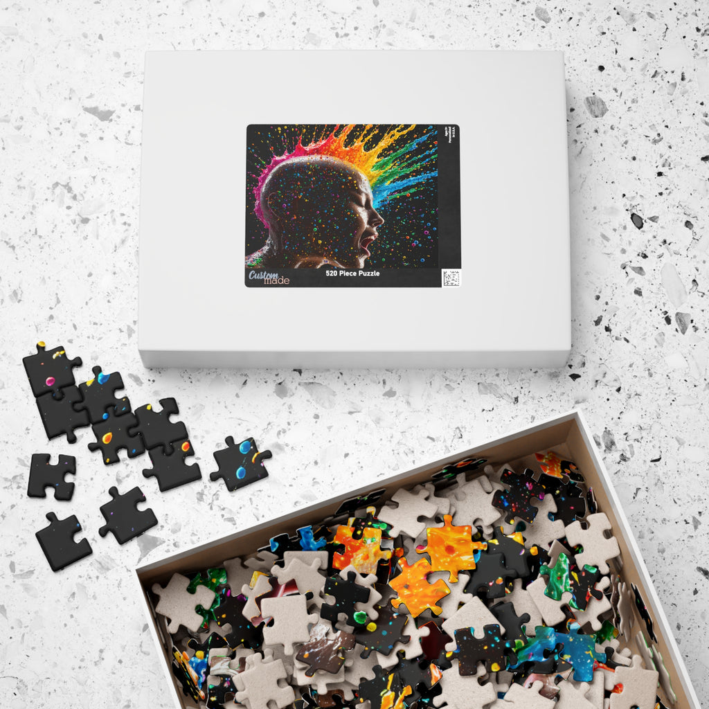 Psychedelic Rainbow Mind Jigsaw Puzzle — Color Explosion Art Puzzle (110–1014 pcs)