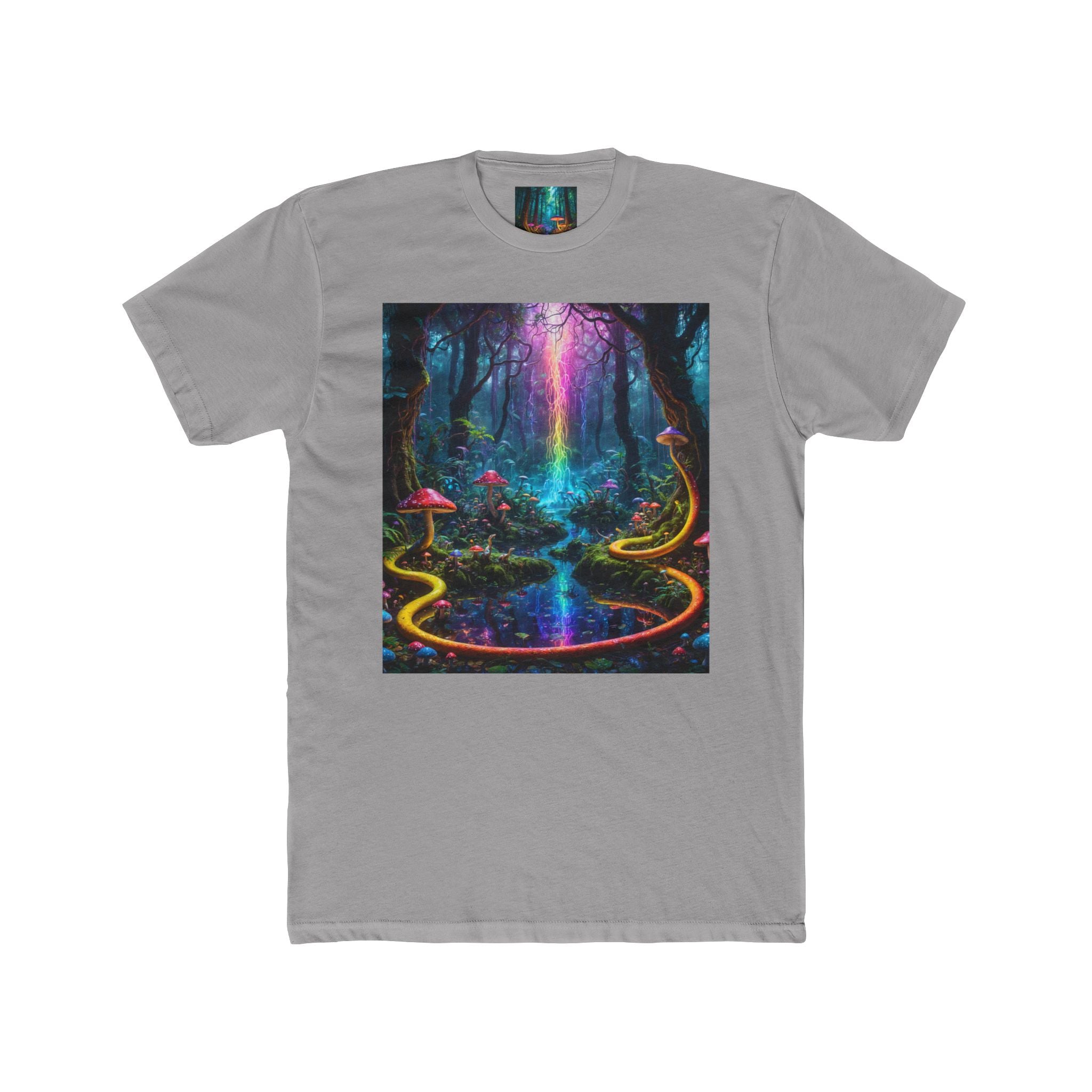 T-shirt Forêt Psychédélique — T-shirt Magie Champignon Néon