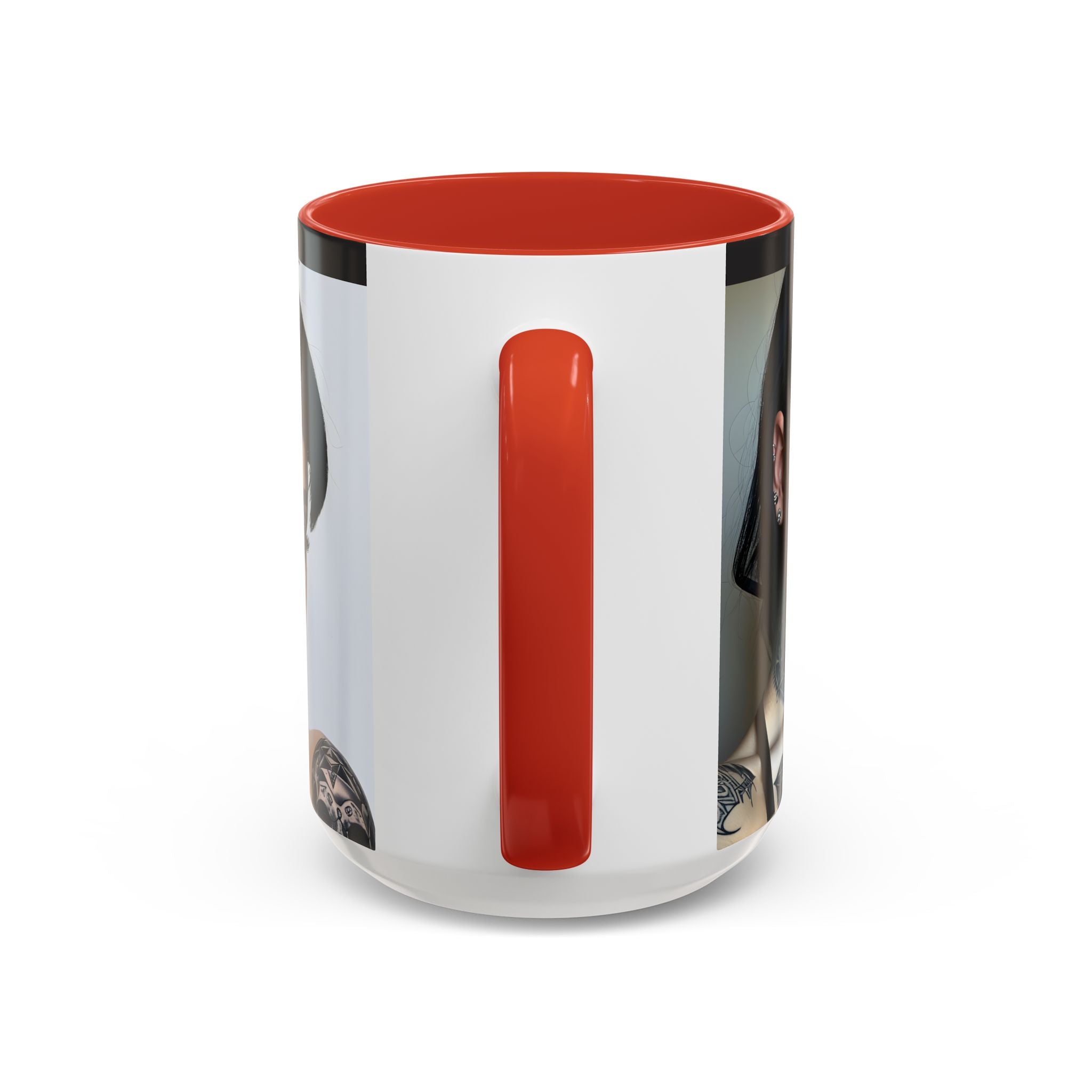 Goth Tattoo Girl Accent Coffee Mug – 11/15oz Black-Lined Ceramic
