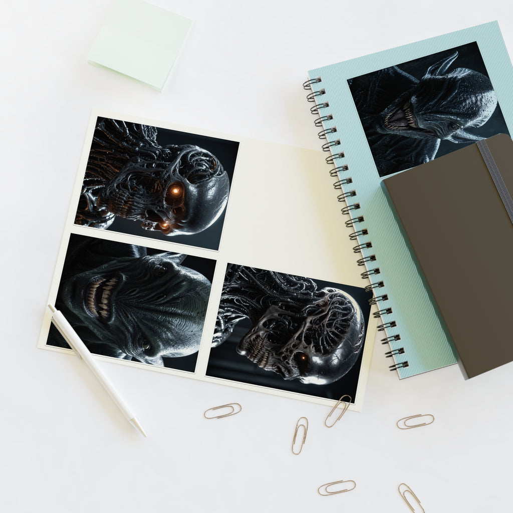 Feuille d'autocollants Tête de mort horrifique - Monstres Effrayants et Sombre