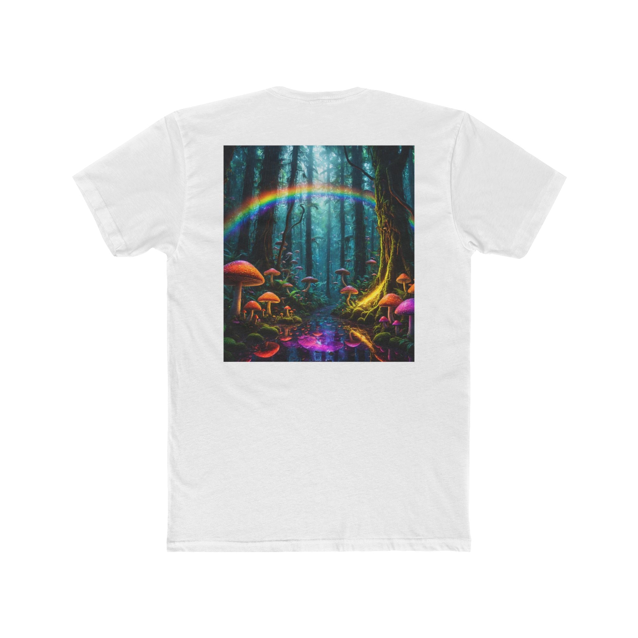 Psychedelic Forest T-Shirt — Neon Mushroom Magic Tee
