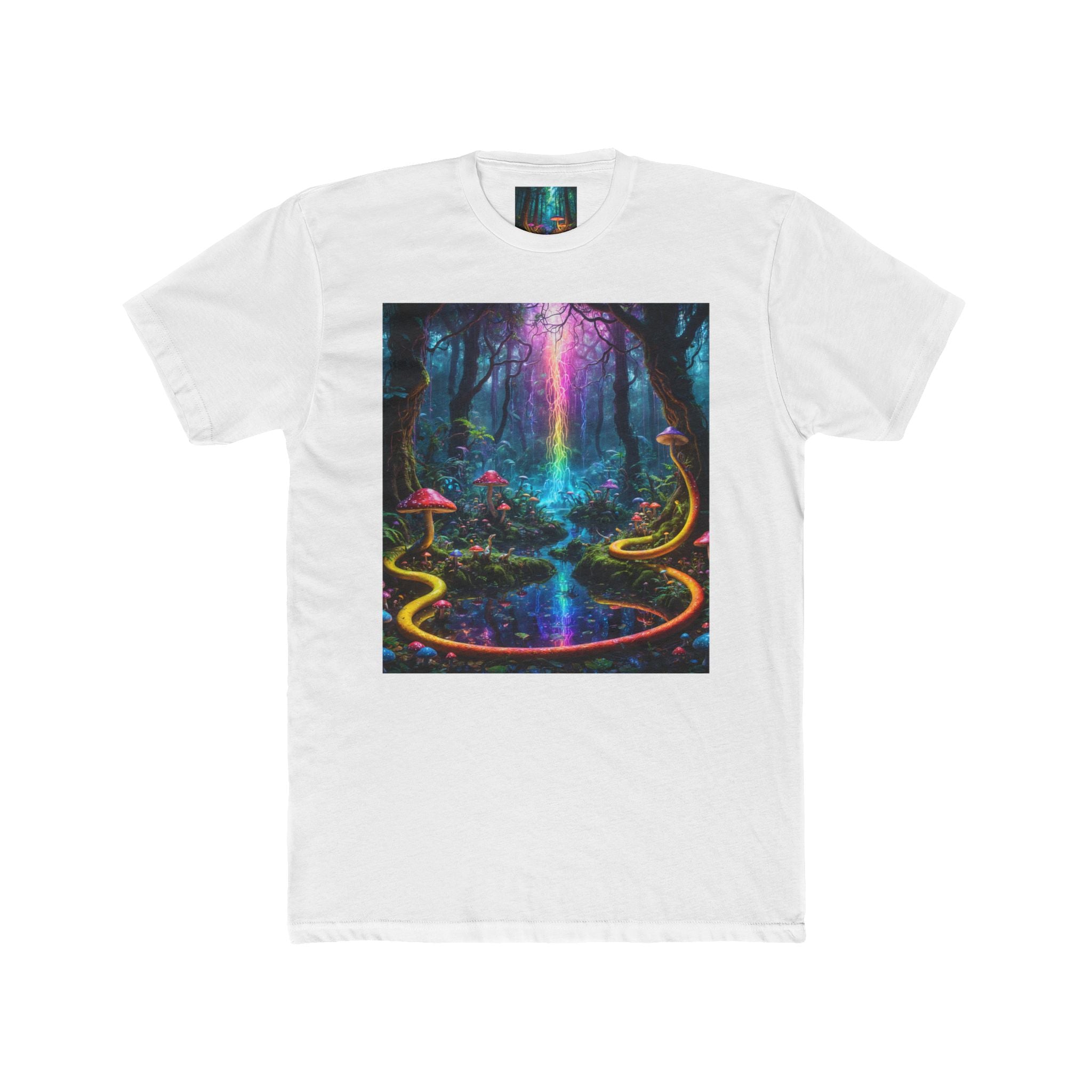 T-shirt Forêt Psychédélique — T-shirt Magie Champignon Néon