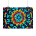 Rolled Poster — Vibrant Psychedelic Mandala Wall Art