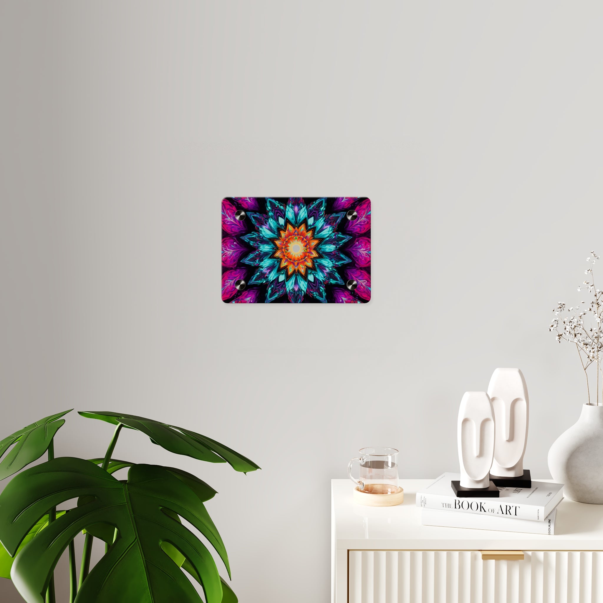 Vibrant Mandala Acrylic Wall Art Panel — Colorful Boho Home Décor