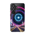 Tough Phone Case - Neon Cyber City Vortex Design