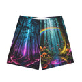 Short de bain Psychedelic Forest — Imprimé champignons néon arc-en-ciel