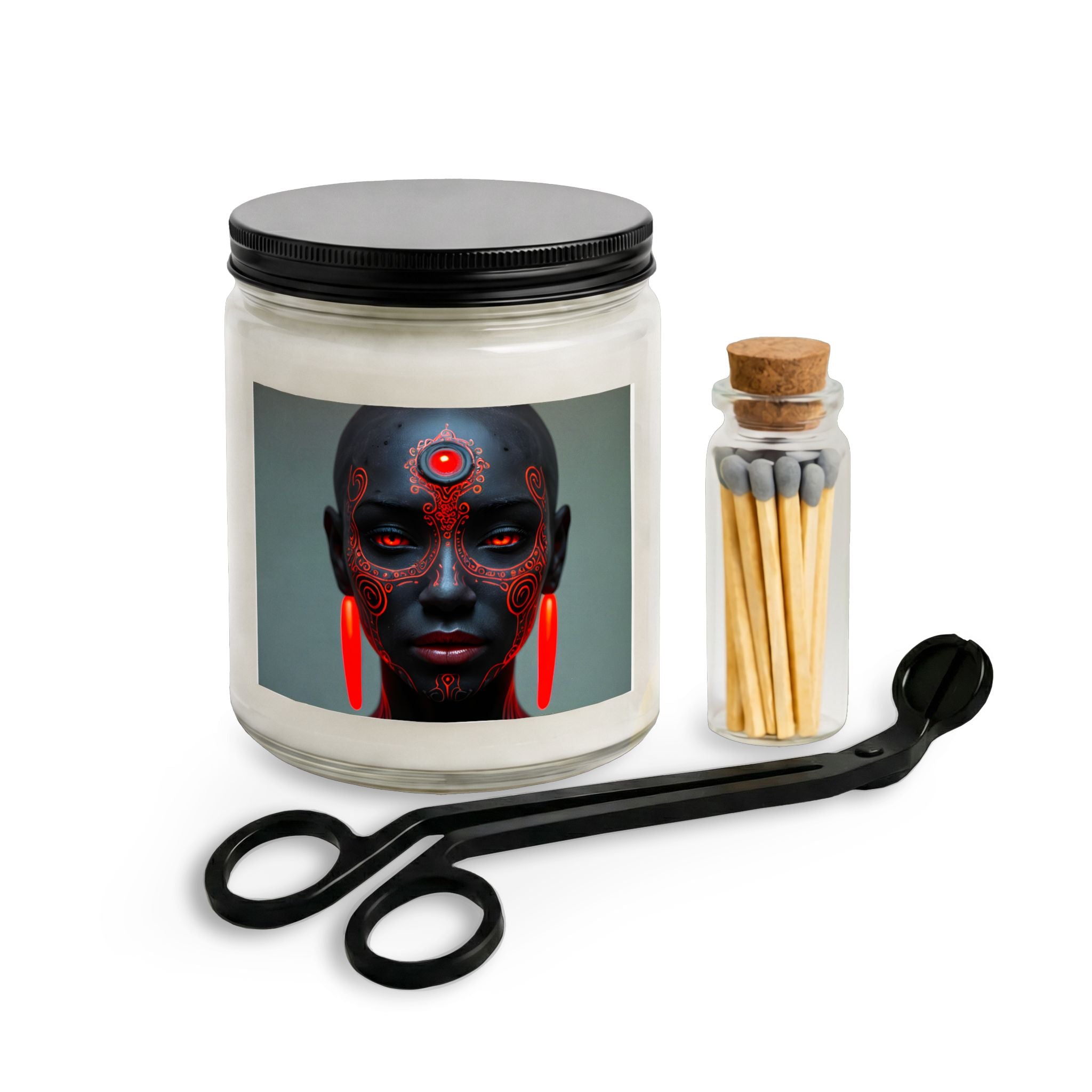 Mystic Third-Eye Candle Set — Soy Jar with Matches & Wick Trimmer