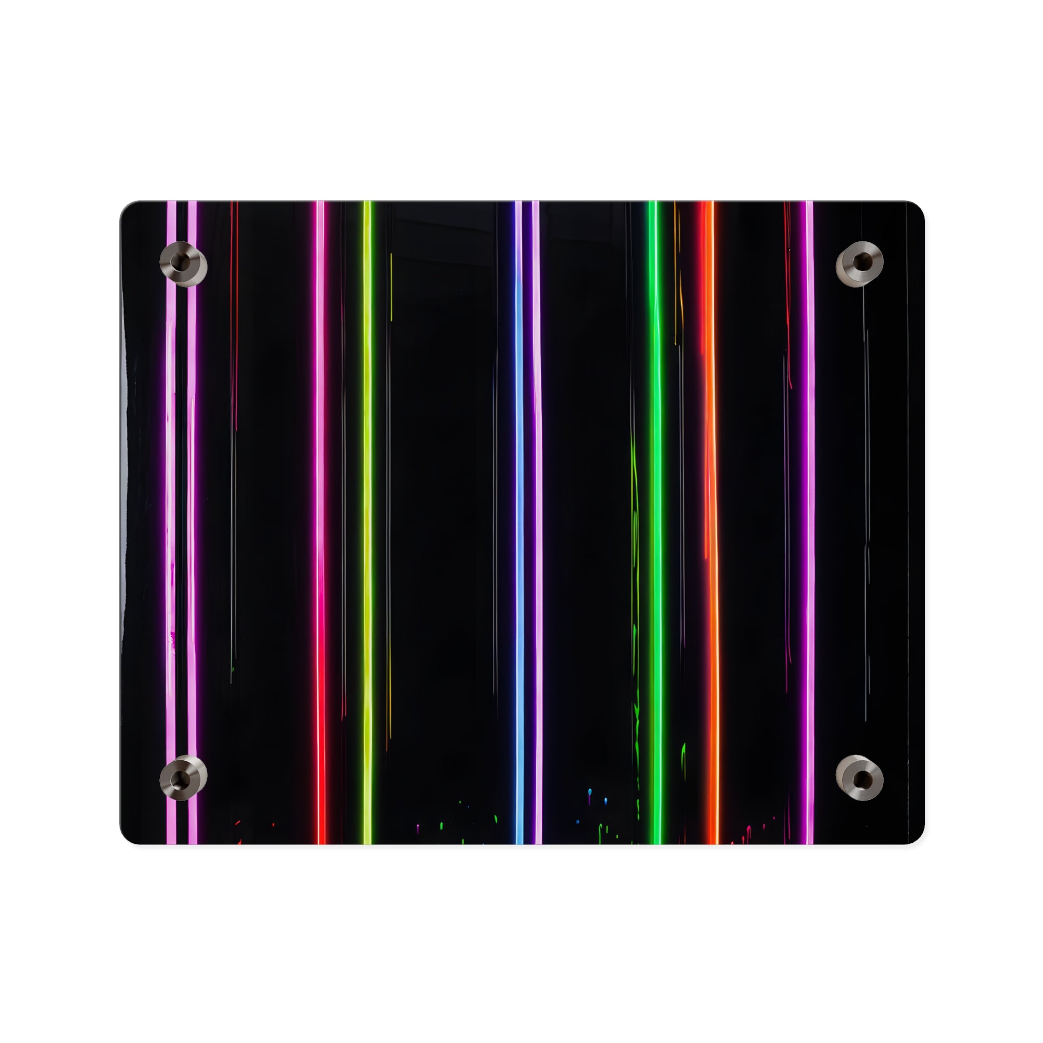 Neon Stripe Acrylic Wall Panel – Colorful Modern LED Light Art