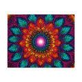 Mandala Jigsaw Puzzle with Tin — Vibrant Floral Kaleidoscope 500-Piece Gift