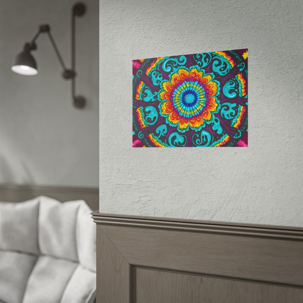 Rolled Poster — Vibrant Psychedelic Mandala Wall Art