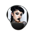 Gothic Tattooed Beauty Mouse Pad with Wrist Rest