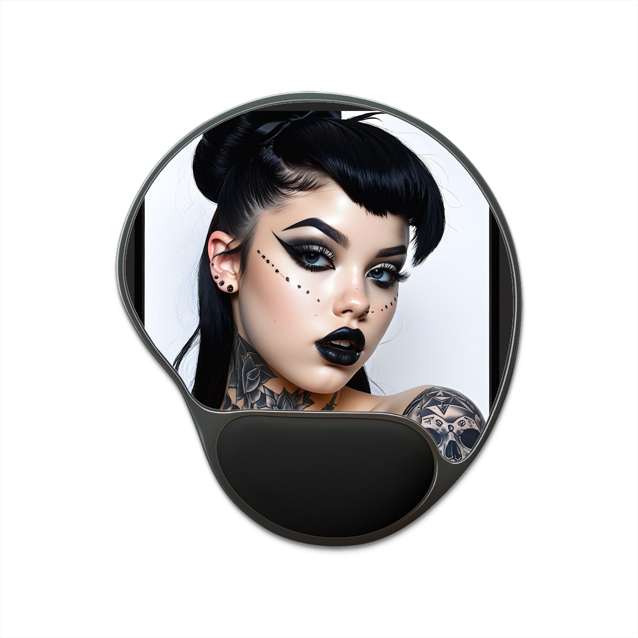 Gothic Tattooed Beauty Mouse Pad with Wrist Rest