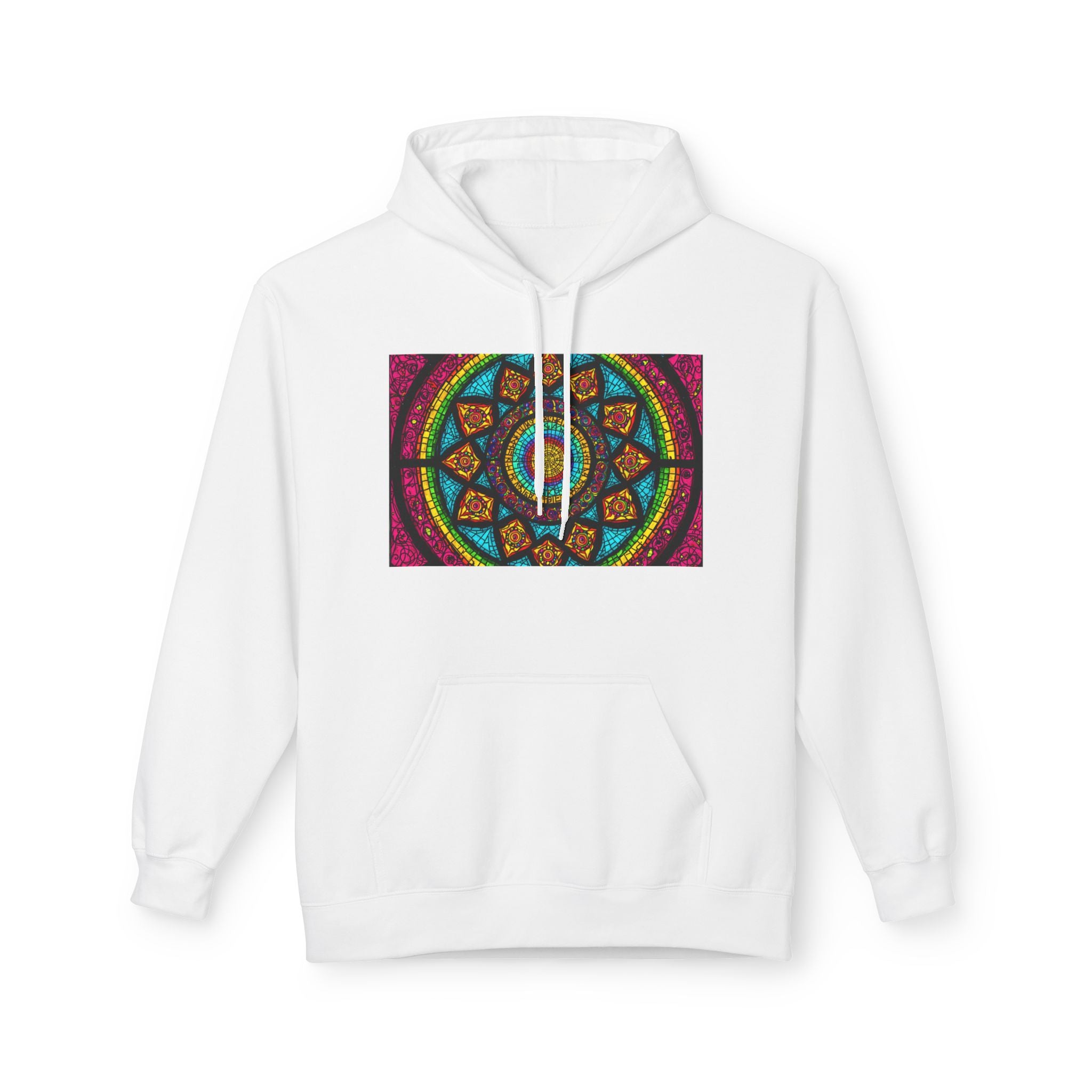 Sweat à capuche Mosaïque Mandala — Sweat-shirt d'Art Spirituel Géométrique Coloré