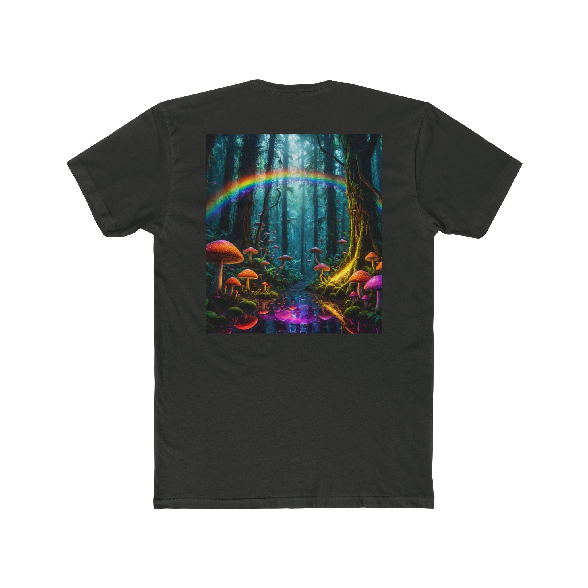 Psychedelic Forest T-Shirt — Neon Mushroom Magic Tee