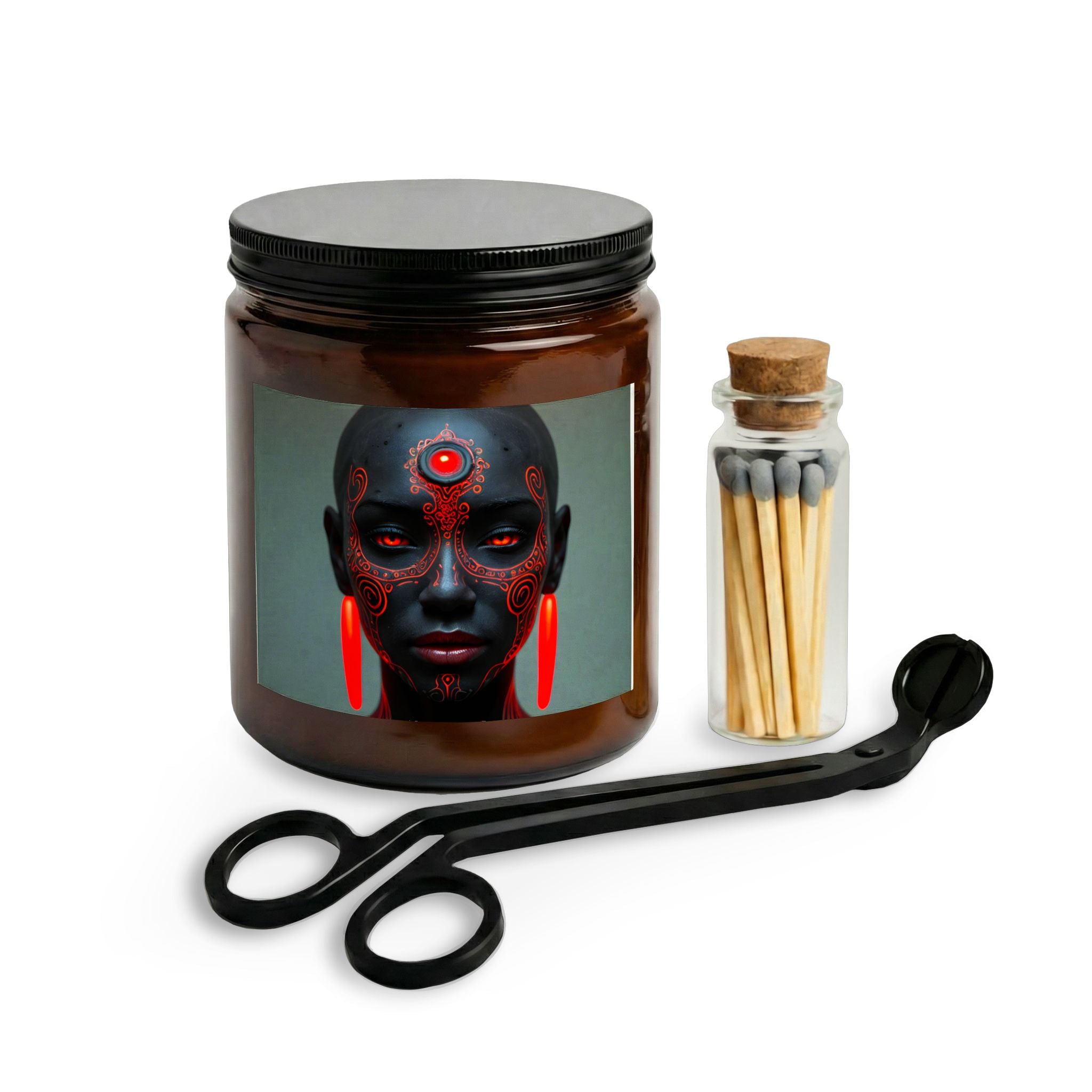 Mystic Third-Eye Candle Set — Soy Jar with Matches & Wick Trimmer