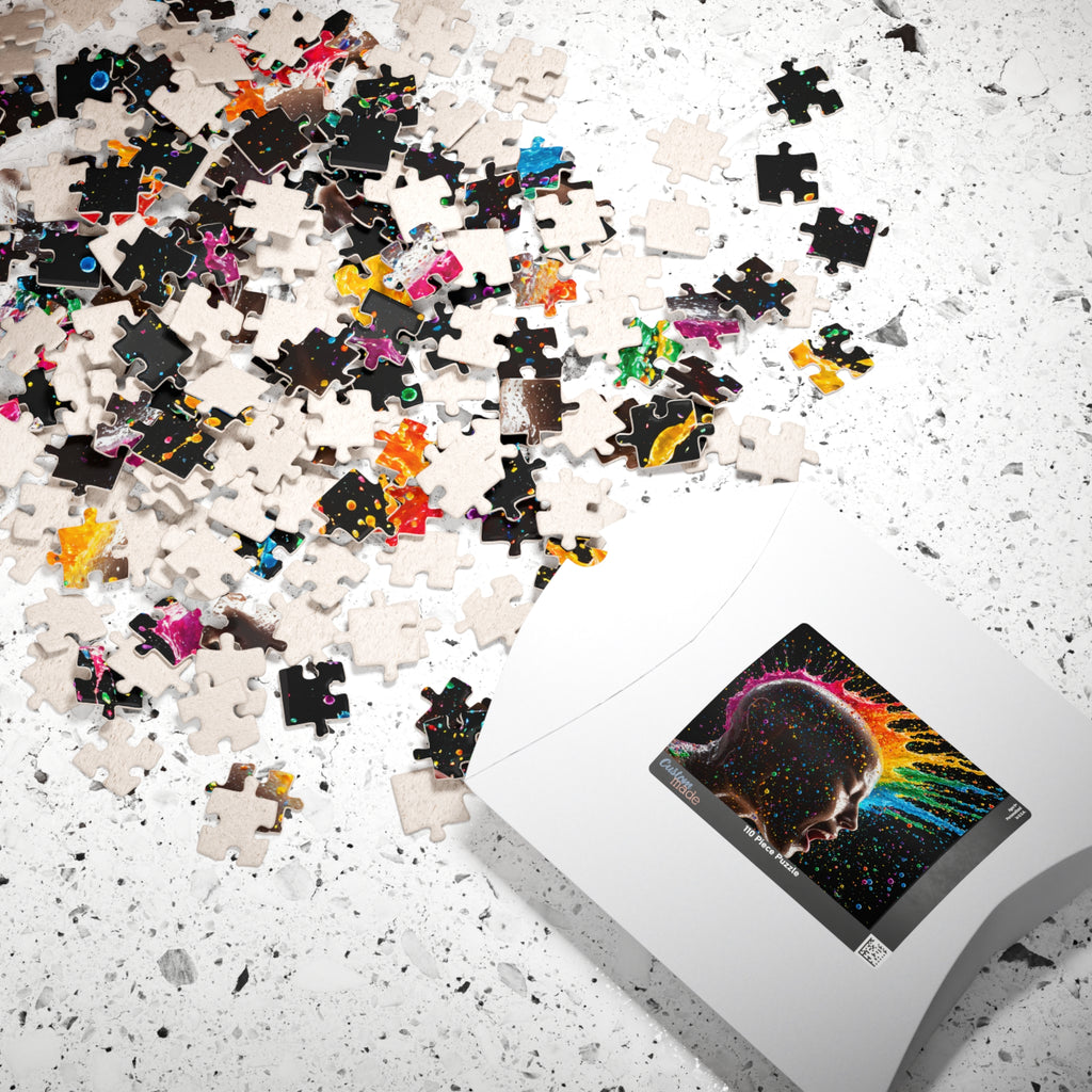 Psychedelic Rainbow Mind Jigsaw Puzzle — Color Explosion Art Puzzle (110–1014 pcs)