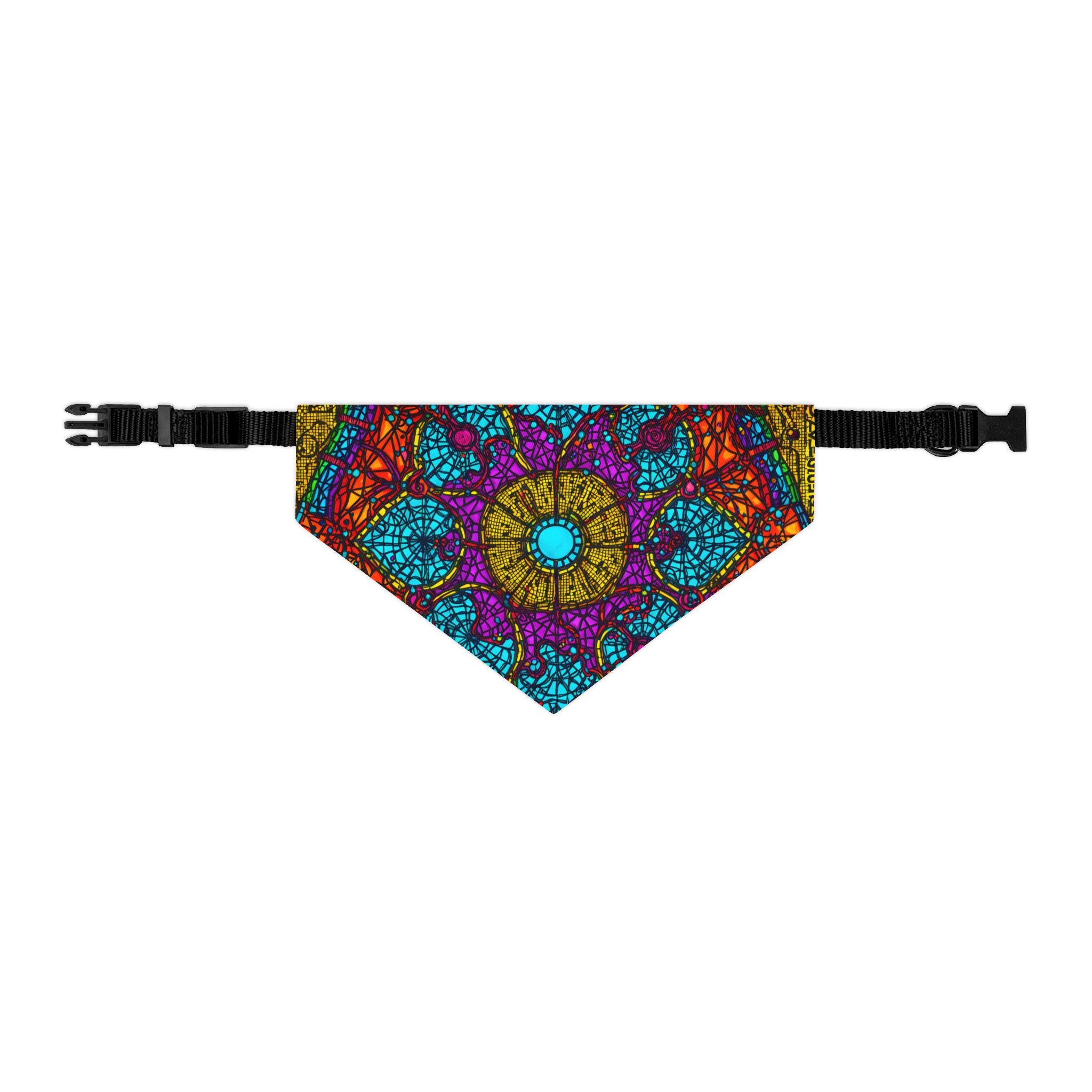 Pet Bandana — Colorful Mandala Stained Glass Collar Bandana for Dogs & Cats
