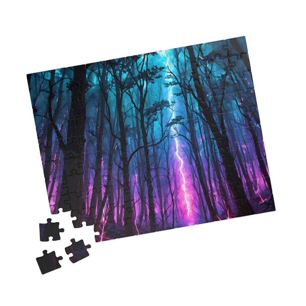Mystic Neon Forest Puzzle — 520/1014-Piece Nightscape Jigsaw